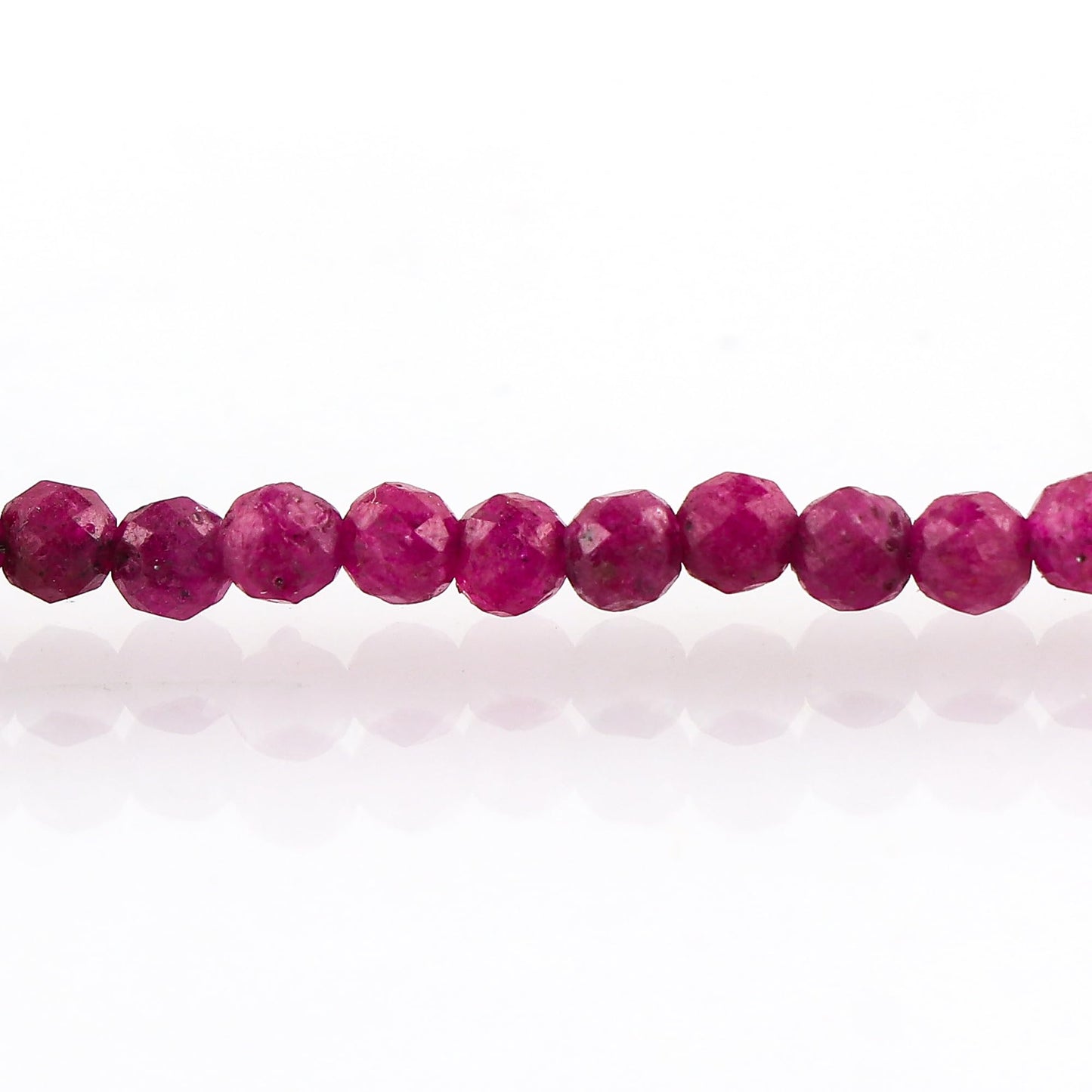 CRYSTALINES Natural Ruby Gemstone Bracelets, Faceted Beads Stones, Handmade Boho Hypoallergenic Jewelry for Women, Healing Crystals, Adjustable Silver Plated 7+1inch July Birthday Gift