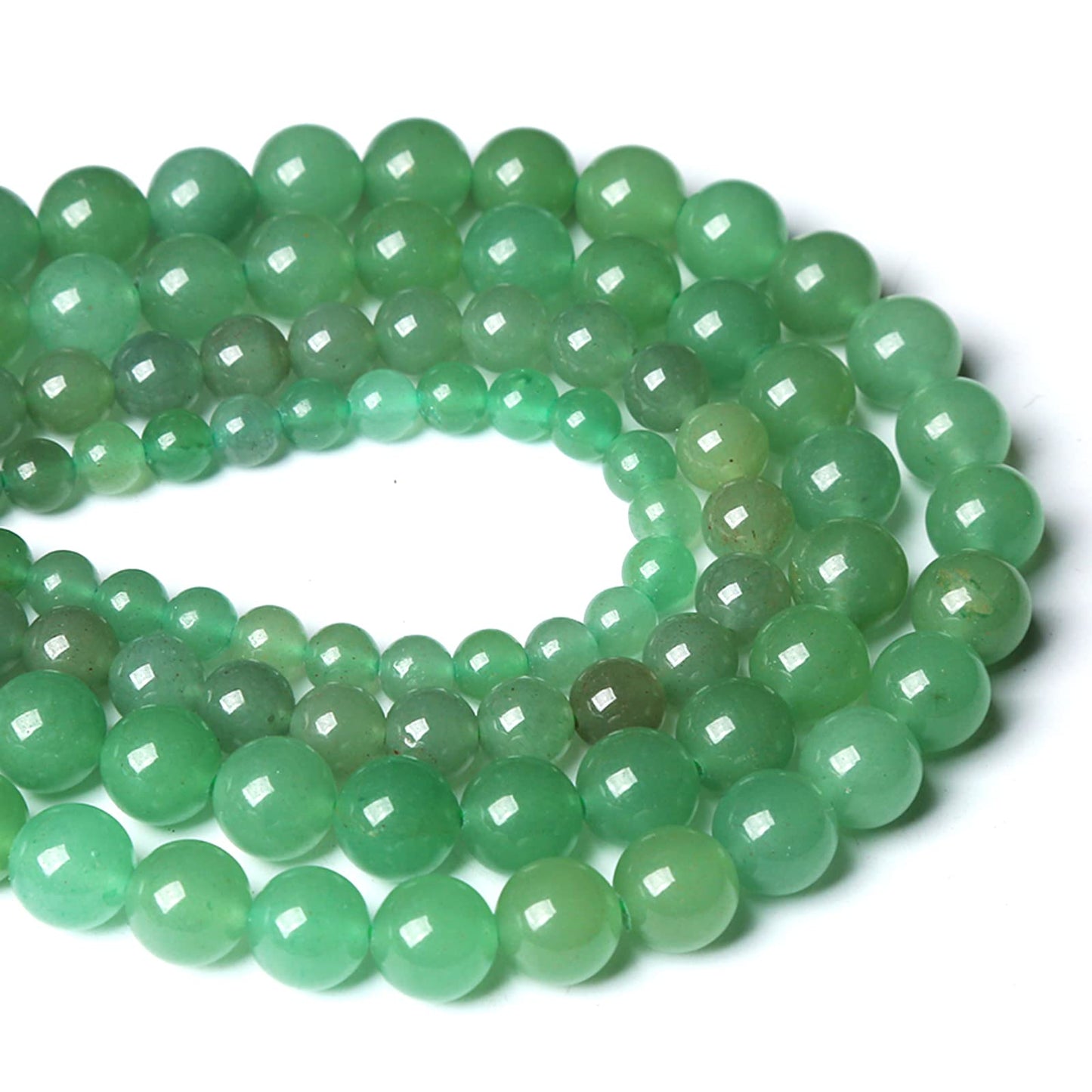 6MM 60PCS Natural Stone Green Aventurine Gemstone Loose Beads for Jewelry Making DIY Bracelet 1 Strand