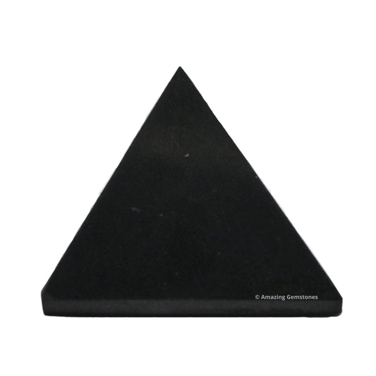 Amazing Gemstone Shungite Pyramid Crystal Healing Stones - 1" Great Pyramid Figurine of Natural Stone Pyramid for Meditation, Reiki, Chakra Balancing and Crystal Pyramids Grid