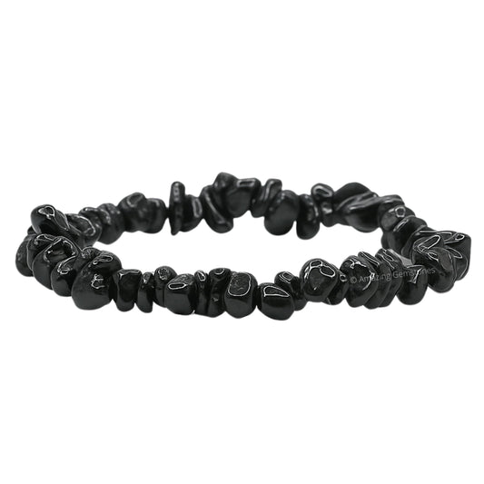 Amazing Gemstone Chips Bracelet (Black Tourmaline)