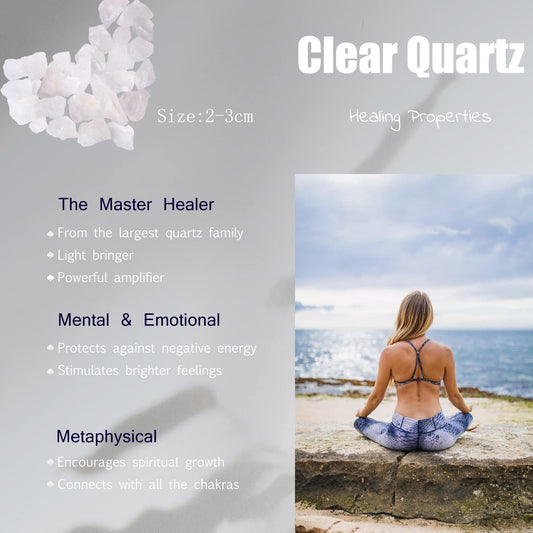 Clear Quartz Bulk Natural Healing Crystals Raw Rough Stones Sets for Cabbing Tumbling Cutting Lapidary Polishing Reiki Crytsal Healing Wire Wrapping Decoration Gemstone 0.45lb