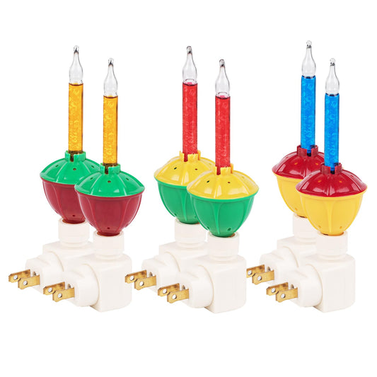 Minetom Bubble Light Night Light, 6 Pack, Multicolor, Vintage Christmas Decoration, Model b6ec3808-9df3-4798-aeb6-5f028d3
