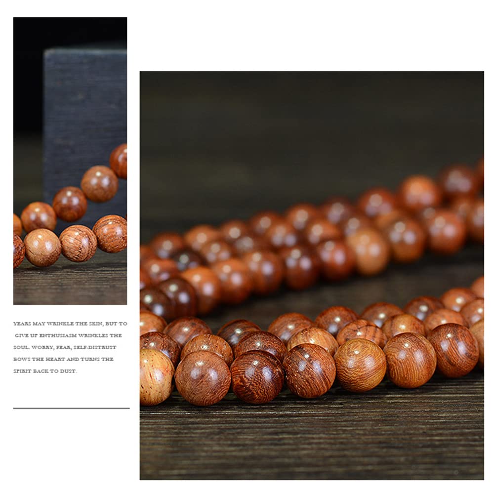 CarpenterC 500pcs 6mm Gorgeous Natural Round Polished Rosewood Loose Beads for Jewelry Making DIY Handmade Crafts