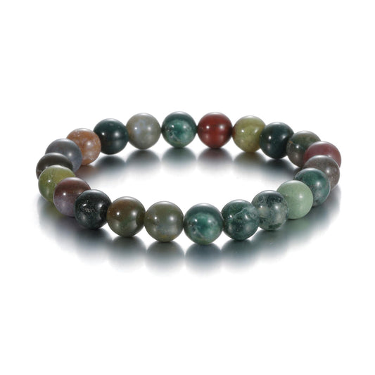 Udolfly Womens Crystal Beaded Bracelets for Women Men Protective Energy Bracelet Natural Gemstone Bead Bracelet 6mm Agate