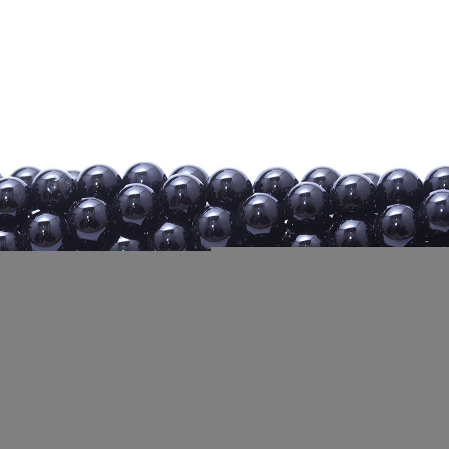 Filluck Natural Stone Beads 8mm Black Polished Round Smooth Agates Gemstone Beads for Jewelry Making 15 Inch(Black Onyx,8mm)