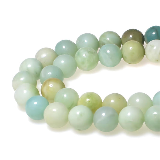 MJDCB Natural Stone Beads Multicolor Amazonite Round Loose Beads for Jewelry Making DIY Bracelet Necklace (8mm)