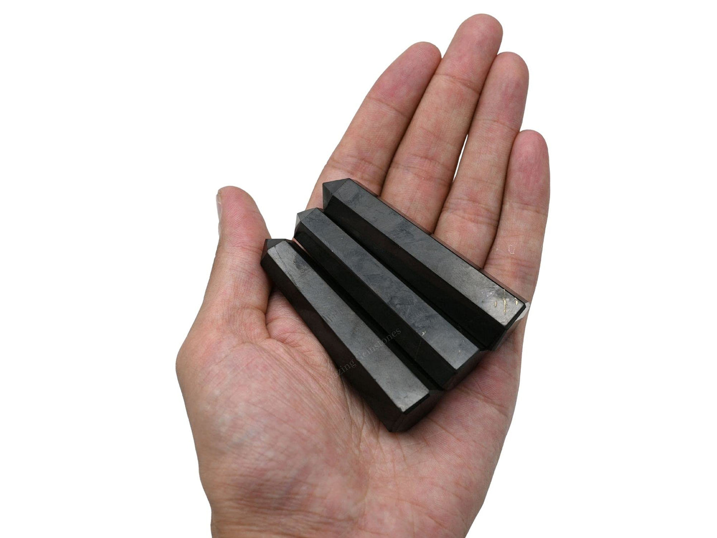 Amazing Gemstone Shungite Crystal Towers - Natural Healing Crystal Point Obelisk for Reiki Healing and Crystal Grid (3" to 4" INCH)