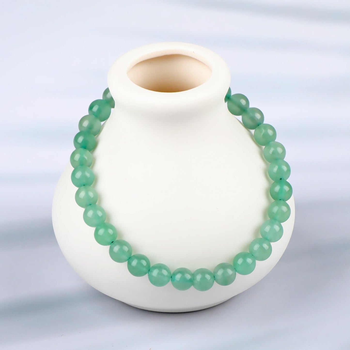 LPBeads Handmade Natural Gemstone Stretch Elastic 6mm Green Aventurine Bracelet Healing Crystal Round Stone Beads Jewelry Gifts for Women Men