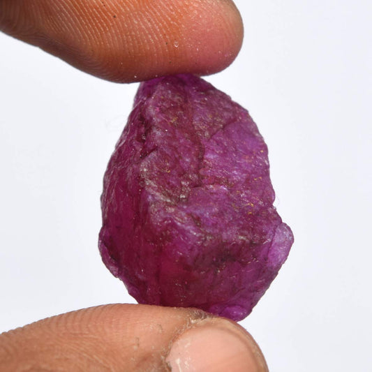 GEMHUB Rough Red Ruby Gemstone 28.50 Ct Natural Raw Rough Certified Red Ruby Stone