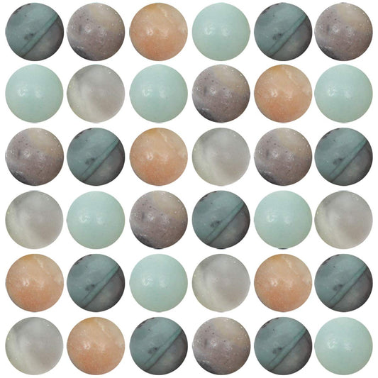 Natural Stone Beads 100pcs 6mm Amazonite Stone Round Genuine Real Stone Beading Loose Gemstone Hole Size 1mm DIY Smooth Beads for Bracelet Necklace Earrings Jewelry Making (Amazonite Green, 6mm)