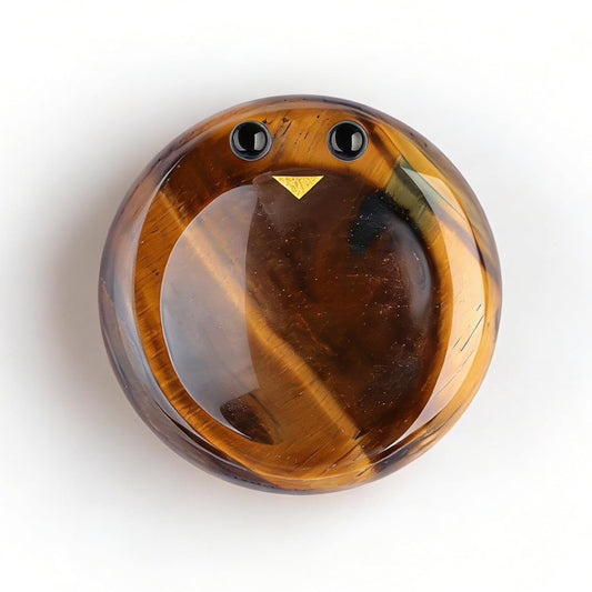ZHIYUXI Tigers Eye Crystal Stress Relief Gifts Emotional Support Worry Stones for Anxiety Encouragement Gifts for Women Smile Worry Stones Anxiety Relief Items Calming Inspirational Gifts for Men