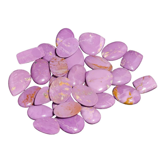 GEMKORA 4pcs Natural Phosphosederite Gemstone Wholesale Cabochons Lot, Jewelry Making Loose Gemstone, Polished Home Decor Specimen, DIY, Wire Wrapping, Reiki, Healing Crystals, Bulk Gemstone Deal
