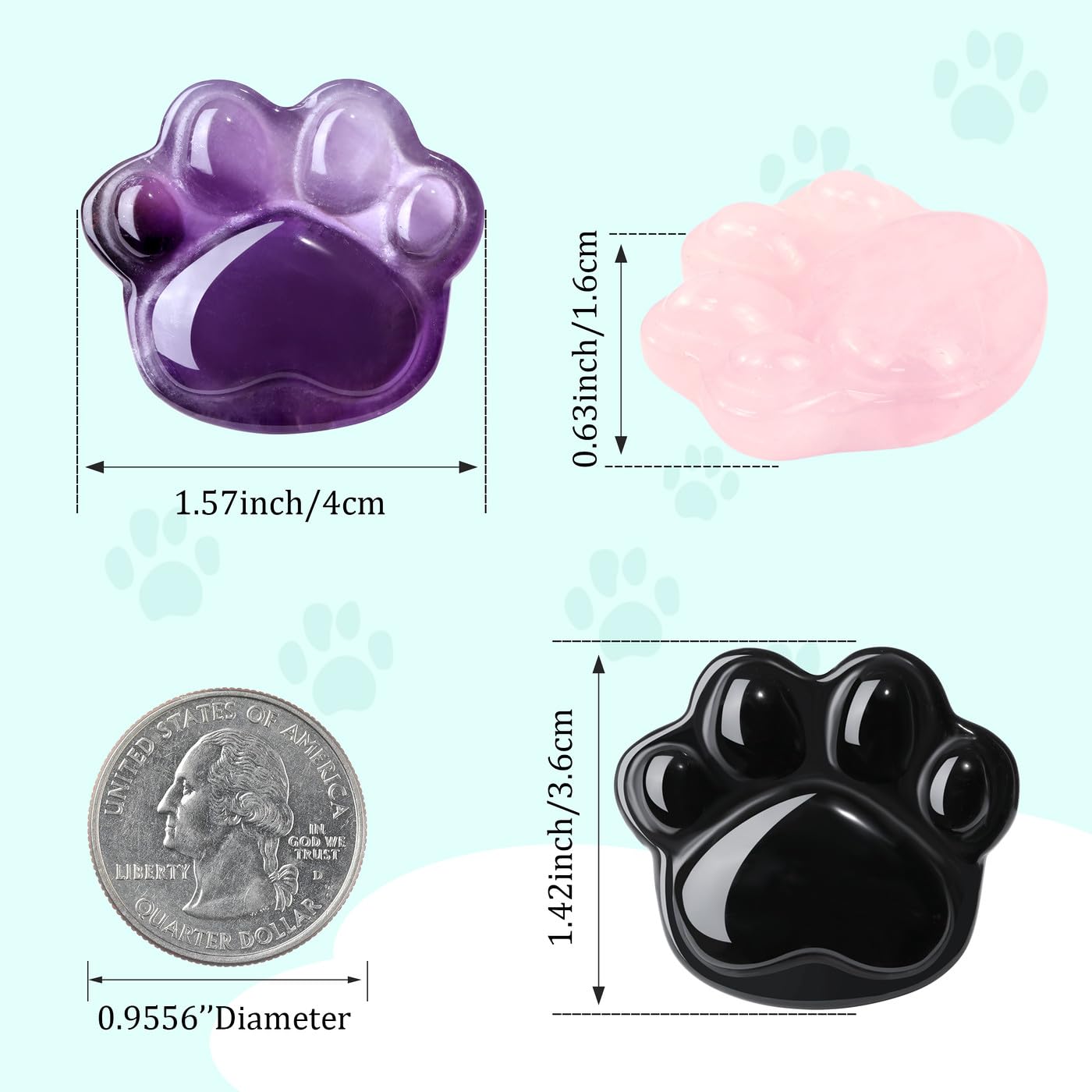 NUKAYAI Silver Obsidian Cat Paw Figurines Carved Statue Worry Stone for Sculpture Crystals and Healing Stones Decoration Anxiety Relief Items Gemstones Carved for Cat Lovers Women