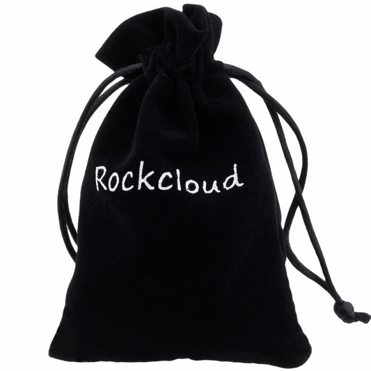 rockcloud Irregular Polished Banded Agate Palm Stones Worry Stones Pebble Healing Crystal with Velvet Bag