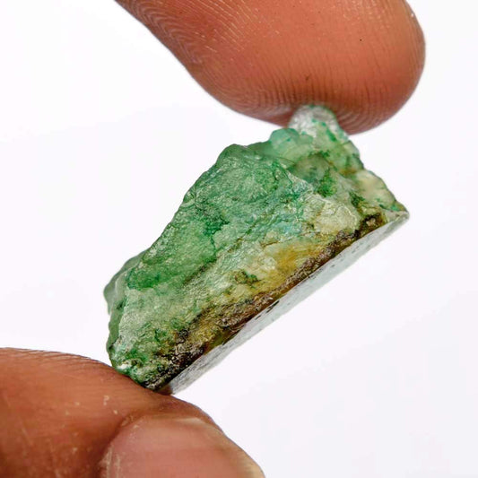 GEMHUB Loose Gemstones For Jewelry Making 16.00 Carat Raw Rough Green Emerald Natural Gemstone for Jewelry