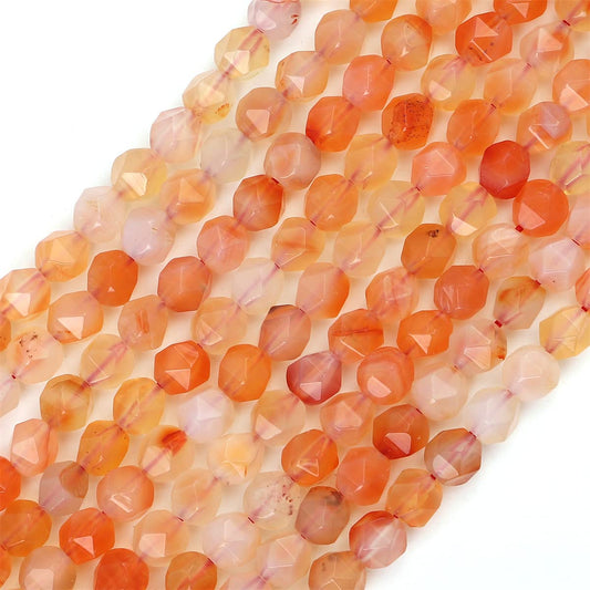 BEADIA Faceted Natural Sunstone Stone Round Beads 6mm 36cm/Strand for Jewelry Making