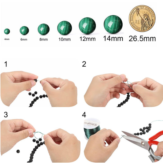 Natural White Glass Beads Gemstone Round Crystal Energy Jade Beads Stone Beads for Jewelry Making DIY Bracelet Necklace Jewelry Making 1 Strand 15.5inch 50PCS 10MM