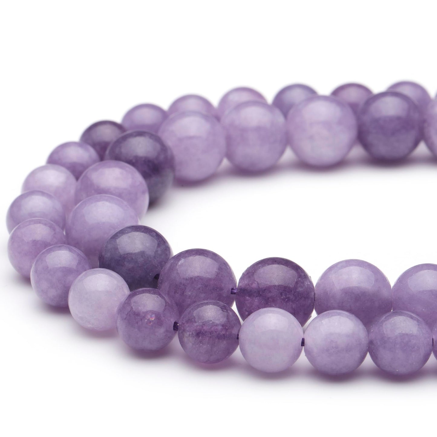 Youngbling Natural Gemstone Beads for Jewelry Making,6mm Lepidolite Polished Round Smooth Stone Beads for Bracelet Necklace 15 Inch(Lepidolite,6mm)