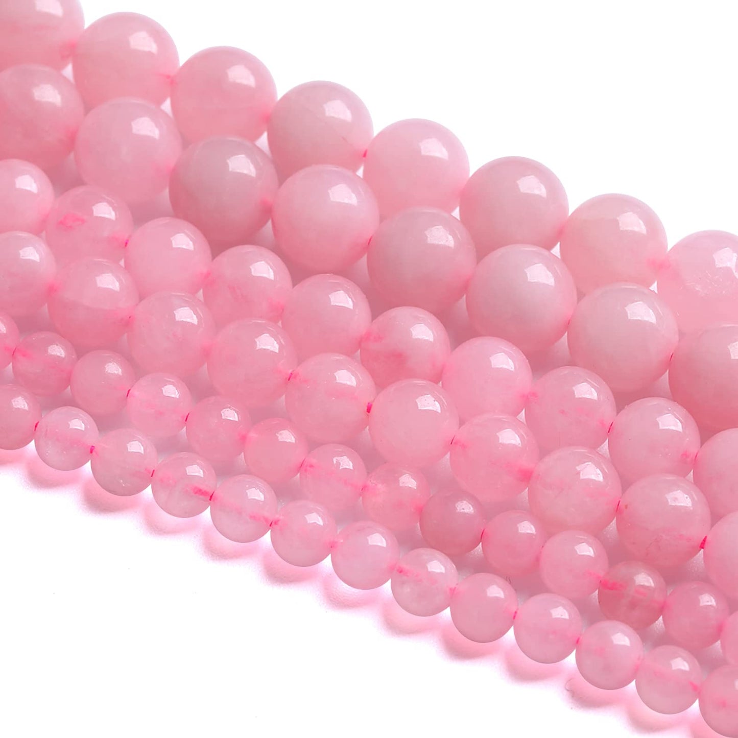 6MM 61PCS Natural Stone Brazilian Rose Quartz Crystal Beads for Jewelry Making DIY Bracelet