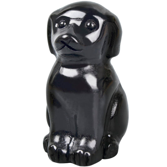 Ytbeoxk Hand-Carved Natural Obsidian Dog Crystal Dog Sculpture for Spiritual Healing Energy Stone Feng Shui Wealth Protection Figurine HomeOffice Desk Decor Unique Gift for Pet Lovers Birthday.