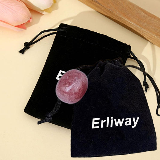 Erliway Strawberry Quartz Healing Crystal Stones, 1.25-2.0" Large Reiki Healing Gemstones Natural Tumbled Polished Stones for Energy Witchcraft Therapy Meditation