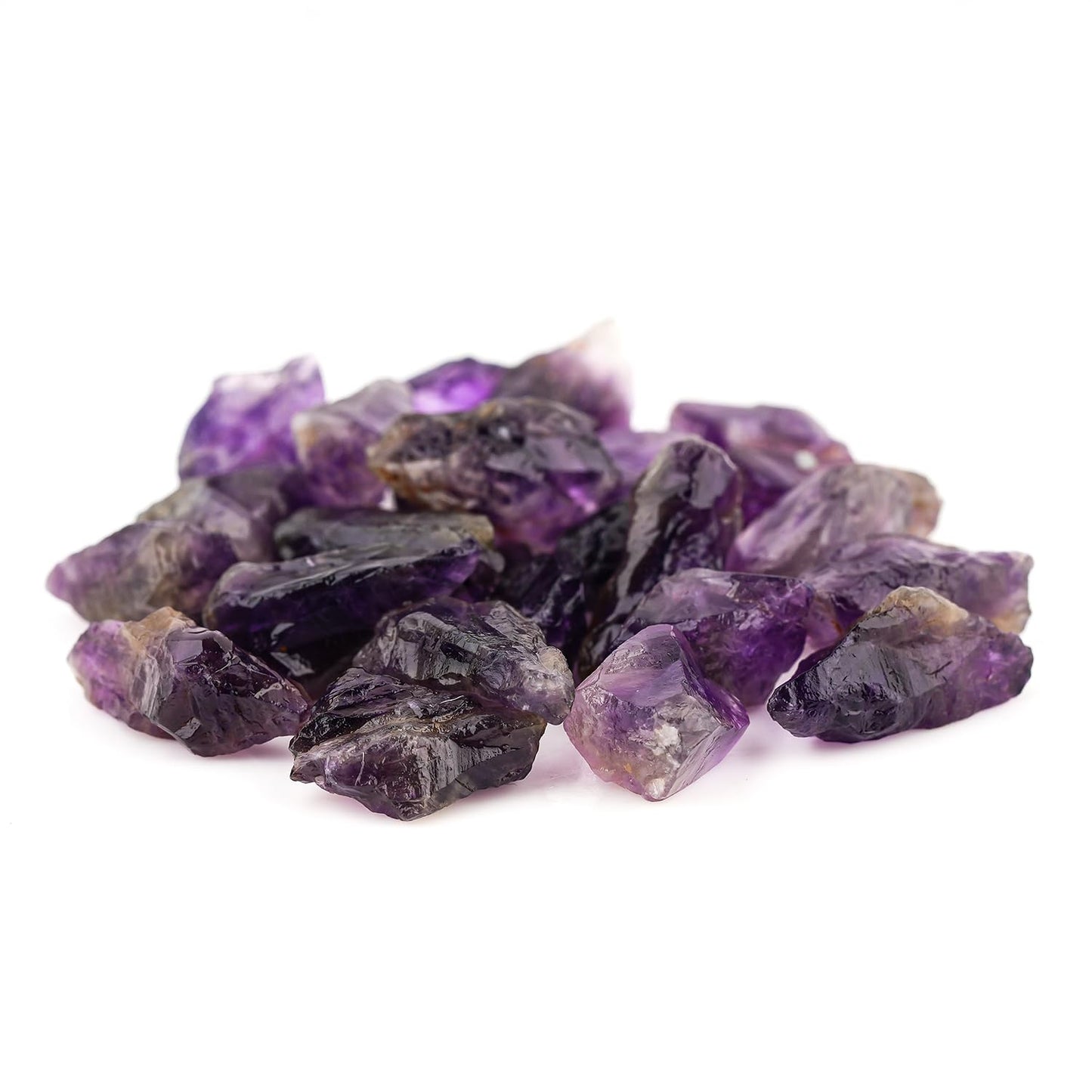 ColouredRocks 100 carats Chevron Amethyst Crystals, Raw Stones, Rough Gemstones, Jewelry Making Supply, Cabbing, Polishing, Cutting, DIY, Crafts (24-25pcs) (10-15mm)