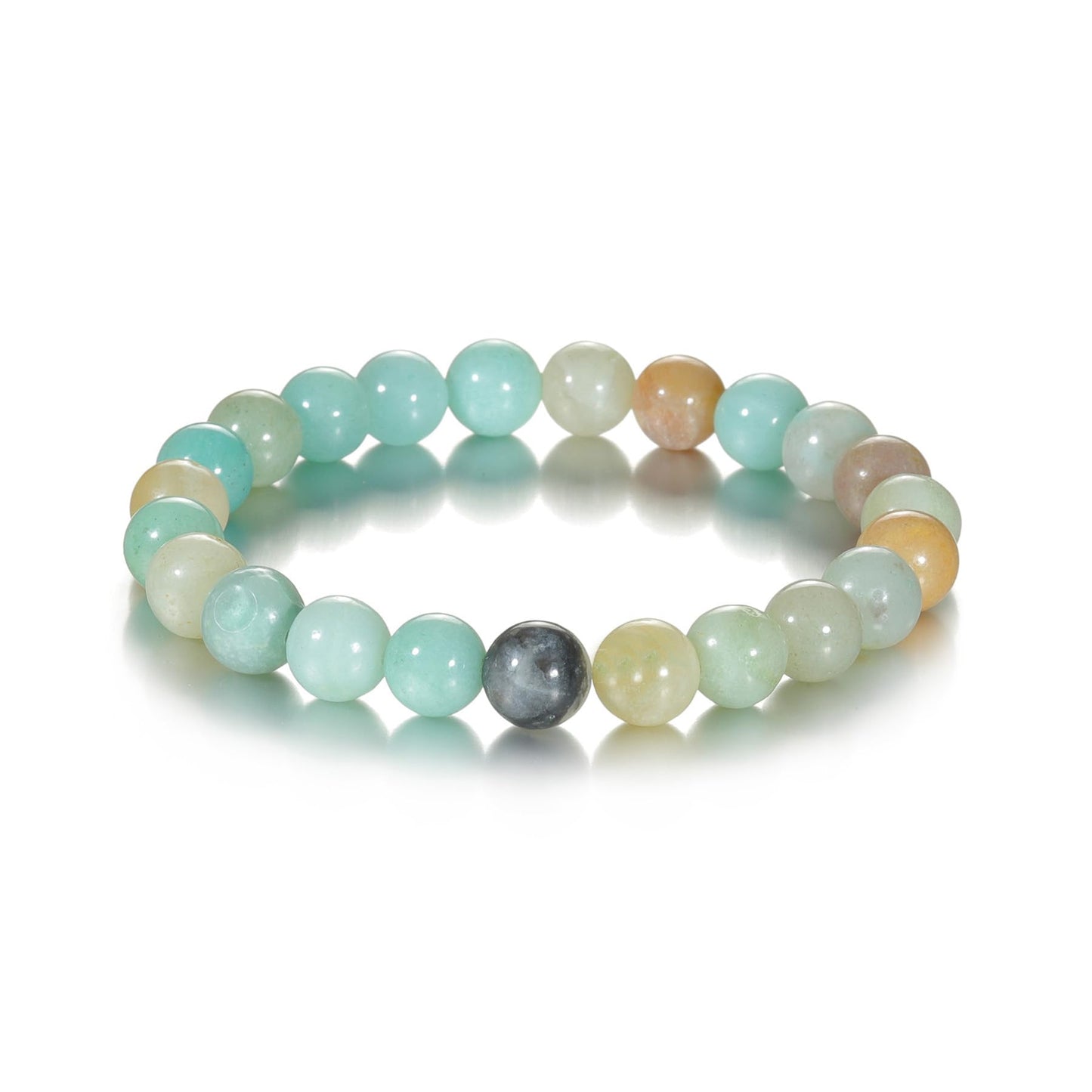 Udolfly Womens Crystal Beaded Bracelets for Women Men Protective Energy Bracelet Natural Gemstone Bead Bracelet 6mm Amazonite