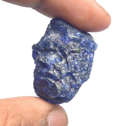 gemhub Raw Blue Sapphire 50.00 Ct Healing Crystal, Rough Sapphire Crystal Natural Gemstone