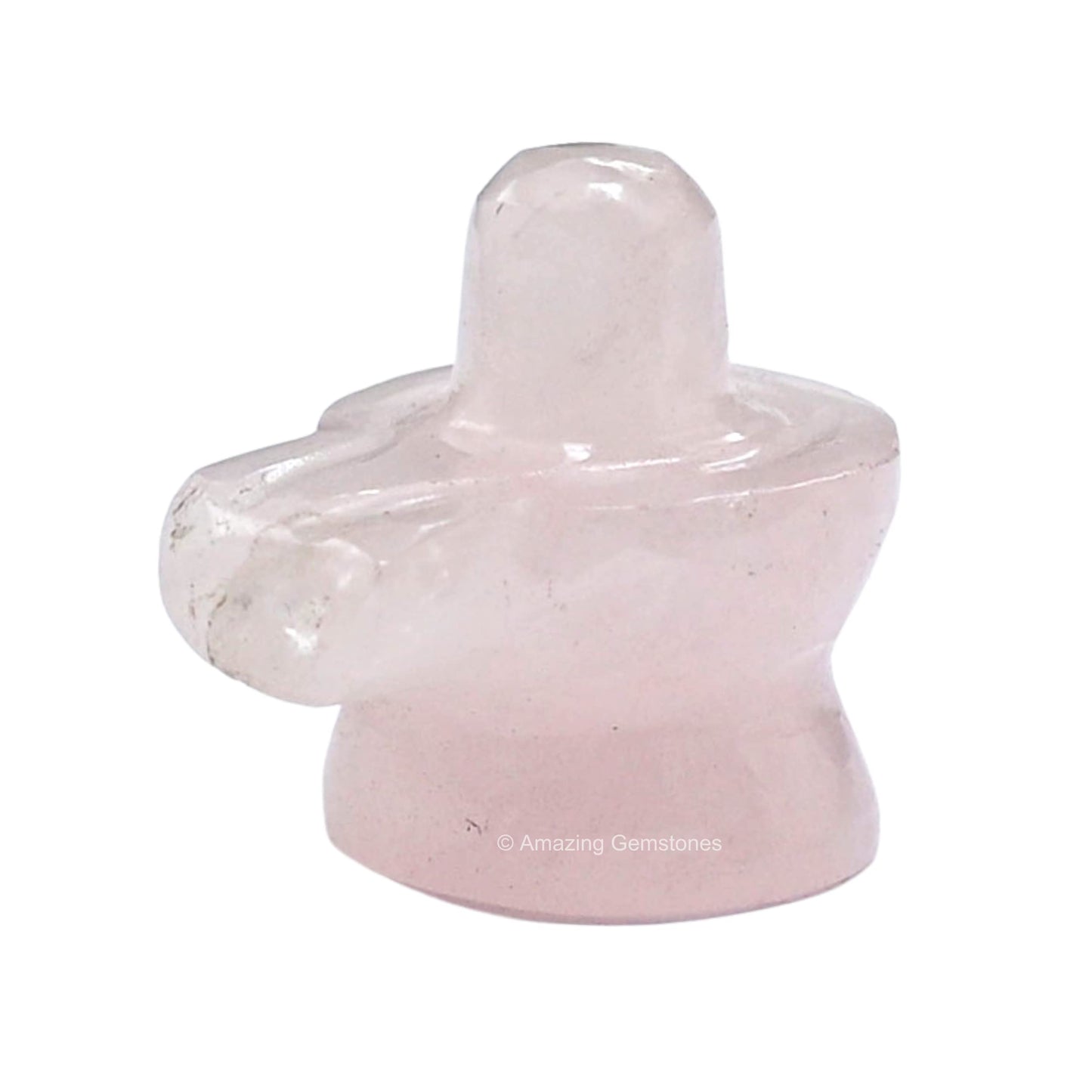 Amazing Gemstone Shiva Lingam Stone Rose Quartz Crystal - Shivling for Pooja, Home Office Room Decor Made of Healing Crystals and Healing Stones - Adiyogi Shiva Lingams
