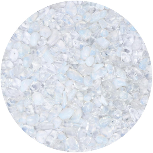 Natural Chip Stone Beads 450pcs Opalite Chips 5-8mm Irregular Healing Crystal Rocks Hole Drilled DIY Loose Gemstone Beads for Jewelry Making Bracelet Earrings Necklace Crafting