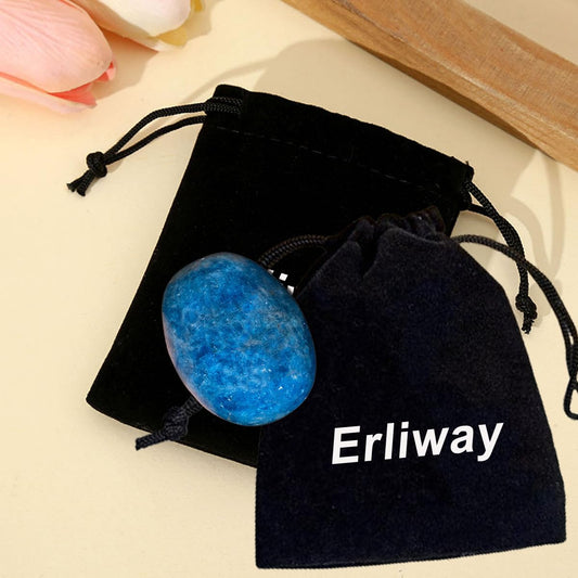 Erliway Apatite Healing Crystal Stones, 1.25-2.0" Large Reiki Healing Gemstones Natural Tumbled Polished Stones for Energy Witchcraft Therapy Meditation