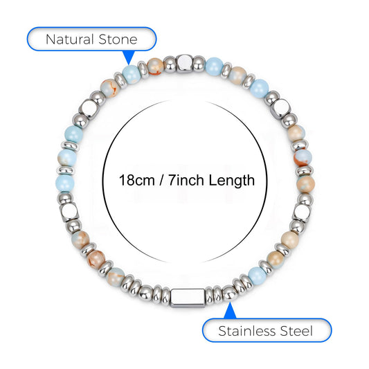 GolbalJew Healing Bracelet For Women Anxiety Beaded Bracelets Jewelry Healing Stone Crystal Bracelet Stress Relief Yoga Beads Chakra Bracelets Gifts For Women
