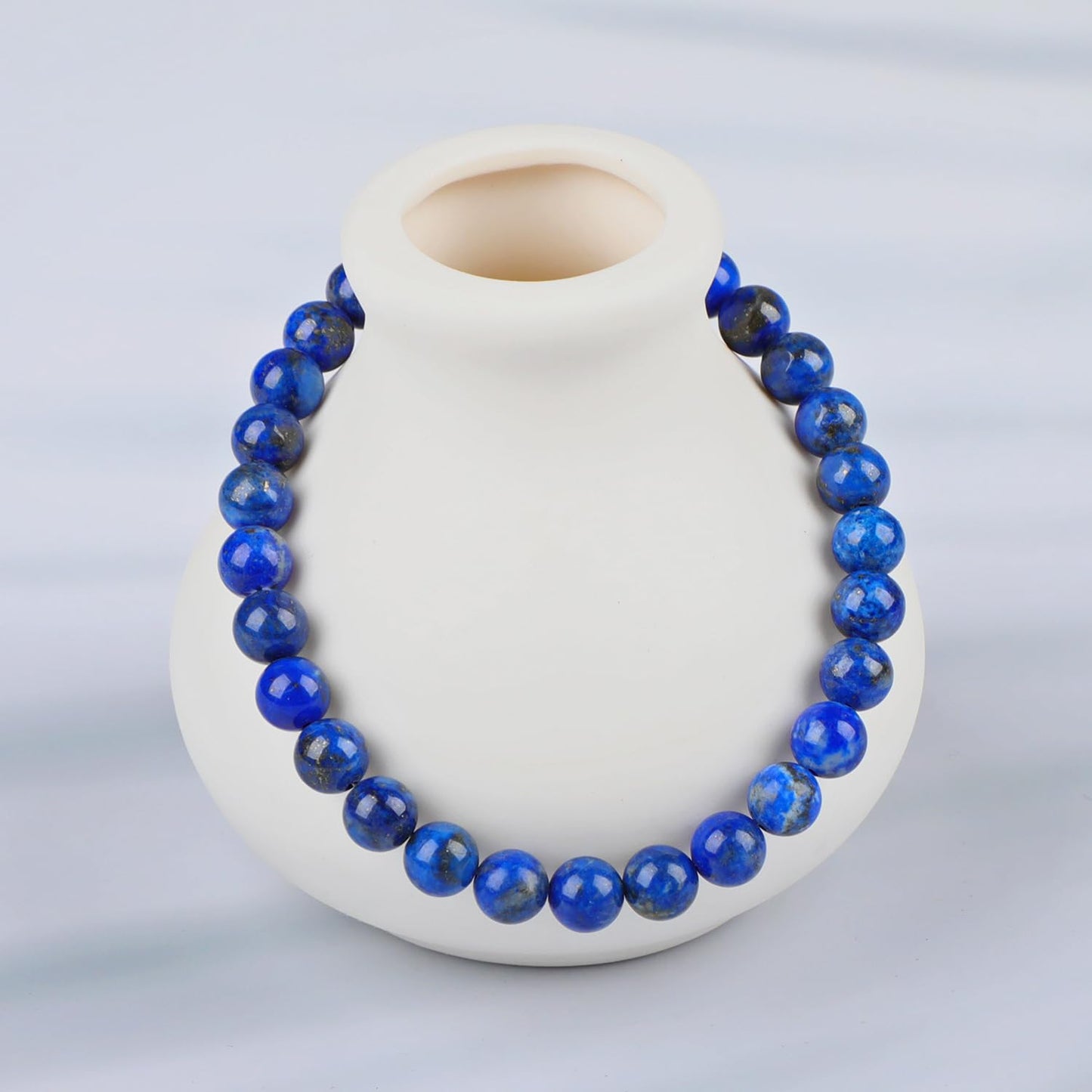 LPBeads Handmade Natural Gemstone Stretch Elastic 6mm Lapis Lazuli Bracelet Healing Crystal Round Stone Beads Jewelry Gifts for Women Men