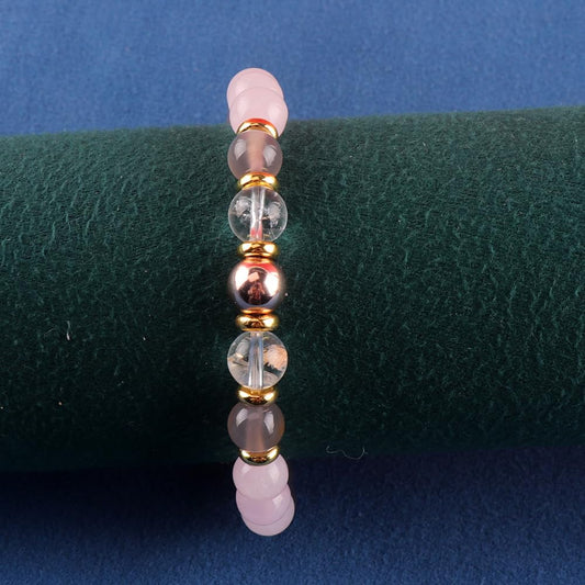 KSQS Healing Stone Bead Bracelet for Women, Natural Gemstones Balance Protection Bracelet, Spiritual Crystal Beads Bracelet Anxiety Relief with Meaning Card(#13)