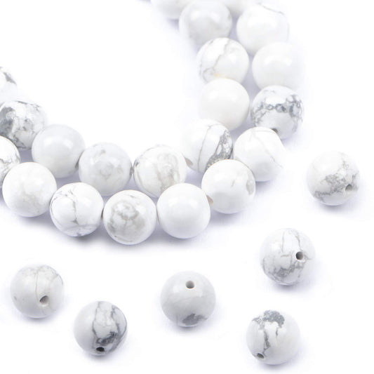 AD Beads Natural Gemstone Round Loose Beads 15" for Bracelet Necklace Earrings Jwelery Making Crafts DIY (4mm, Black Stripe Howlite)