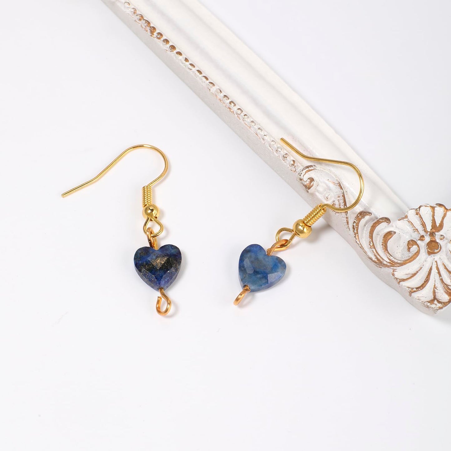 Nitopupu 22pcs Faceted Heart Stone Beads Natural Rhodochrosite Beads 8mm Crystals and Healing Stones for Jewelry Making Supplies, Friendship Bracelet Kit, Love Gifts