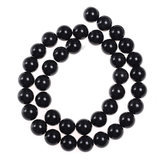 Natural Stone Beads 8mm Obsidian Gemstone Round Loose Beads Crystal Energy Stone Healing Power for Jewelry Making DIY,1 Strand 15"