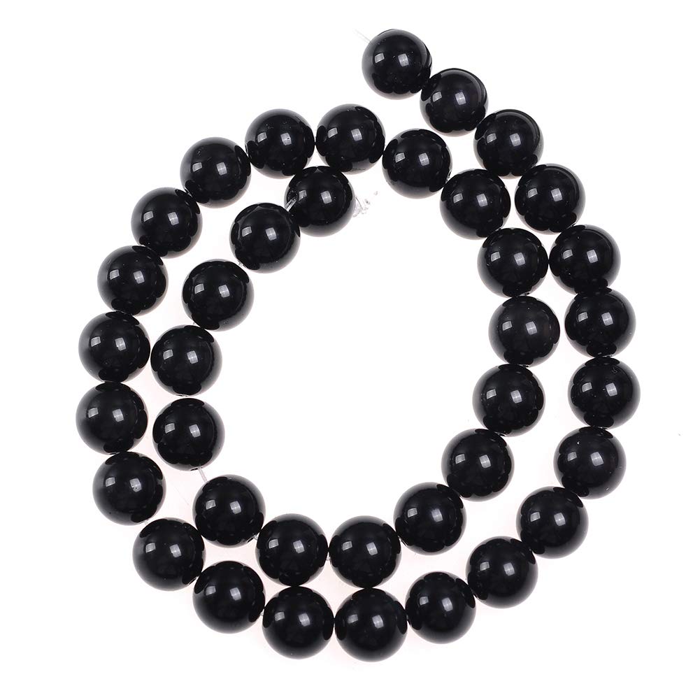 Natural Stone Beads 6mm Obsidian Gemstone Round Loose Beads Crystal Energy Stone Healing Power for Jewelry Making DIY,1 Strand 15"