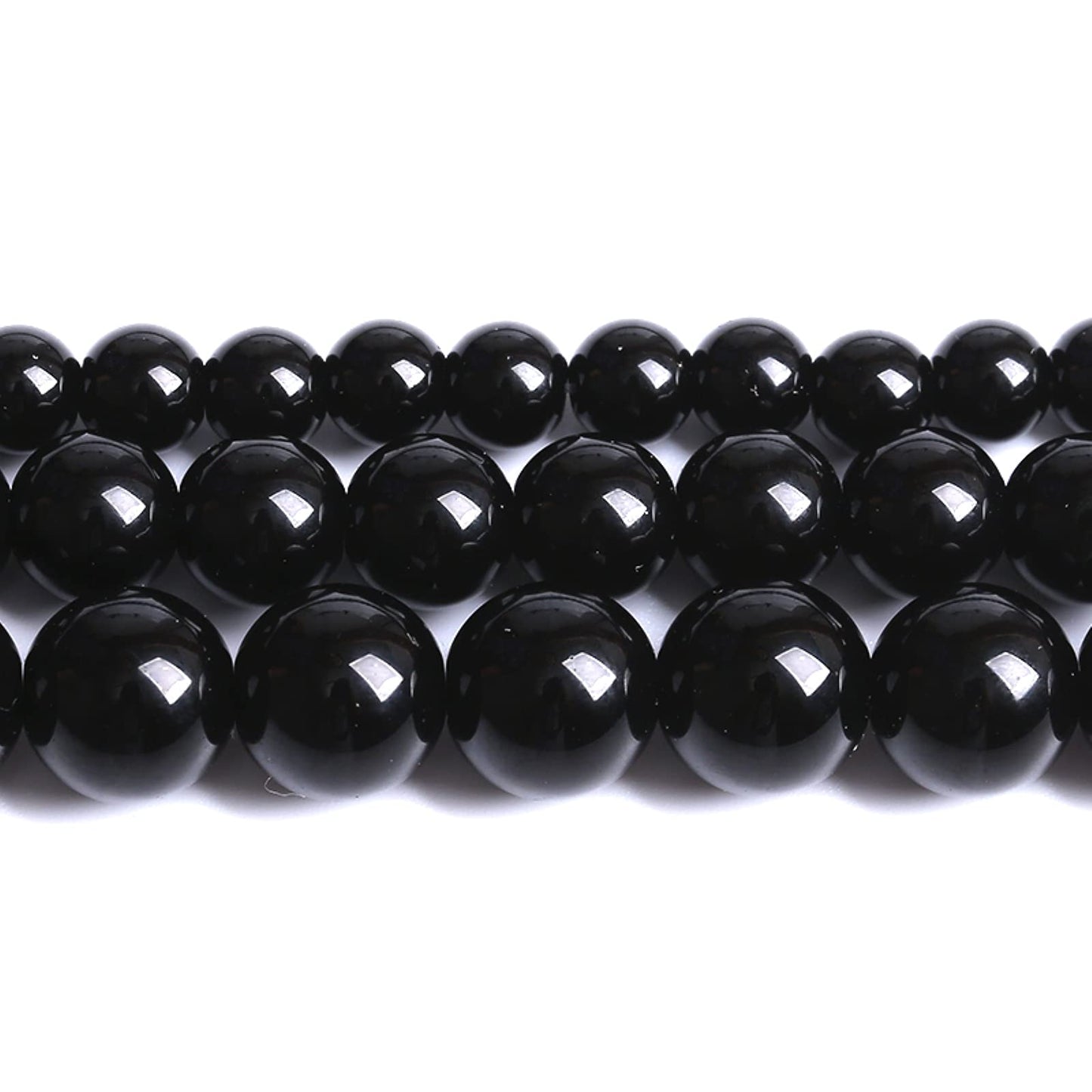 32PCS 12MM Natural Black Agate Stone Beads Round Loose Beads for welry Making DIY Bracelet Necklace Accessory 15 Inches