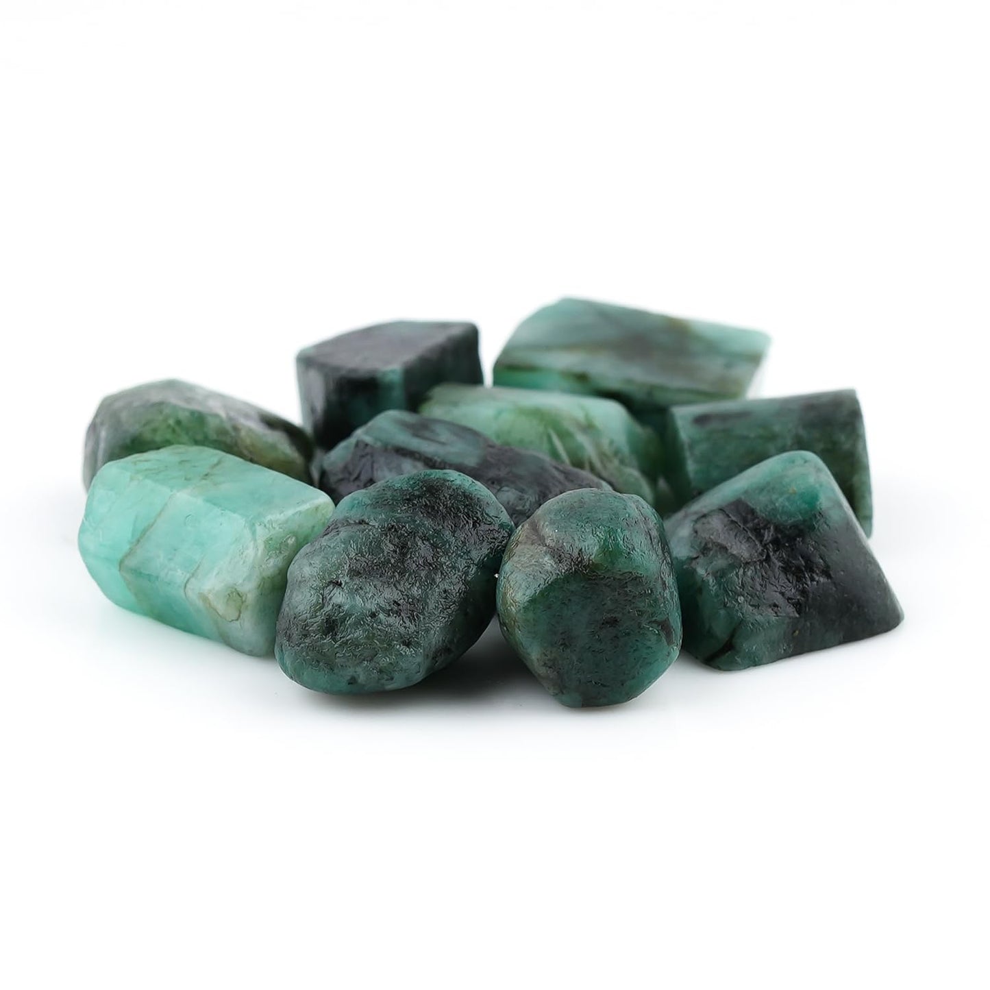 ColouredRocks 10pcs. Emerald Crystals, Raw Stones, Rough Gemstones, Jewelry Making Supply, Cabbing, Polishing, Cutting, DIY, Crafts (90+ carats.) (10-15mm)