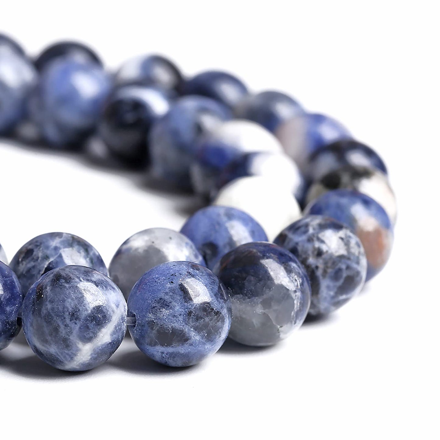 6MM 60PCS Natural Stone Blue Sodalite Round Loose Beads for Jewelry Making DIY Bracelet Necklace1 Strand