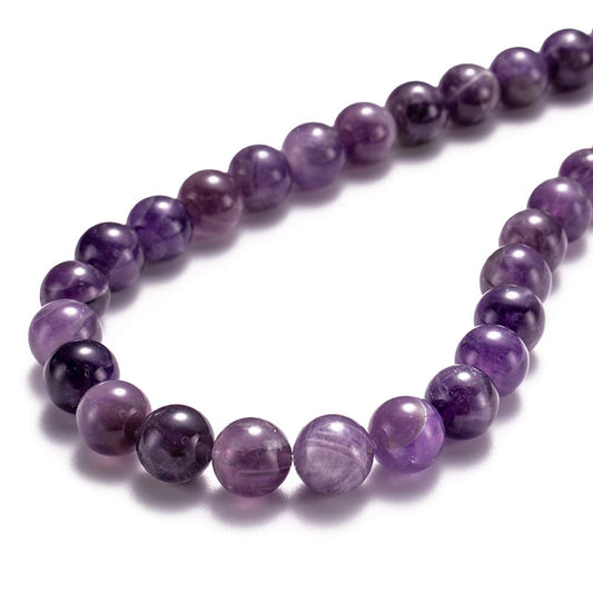 BEADIA Natural Amethyst Crystal Stone Round Loose Semi Gemstone Beads for Jewelry Making 10MM 38PCS