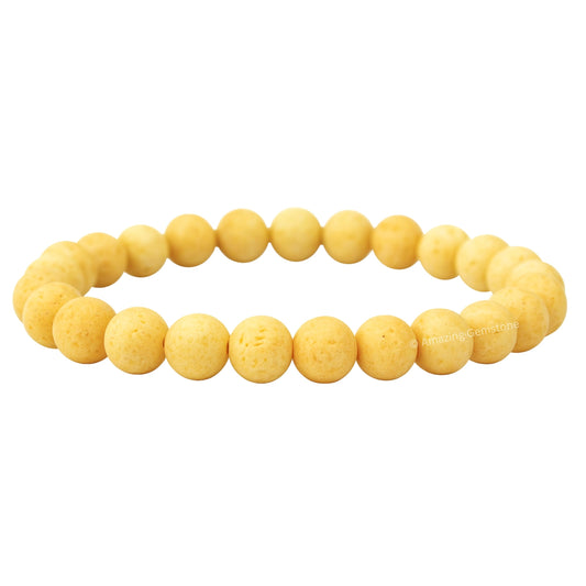 Amazing Gemstone Crystal Bracelet for Women Men's Gifts - Protection Healing Crystal Bracelet - 8mm Gemstone Beaded Stretchable Bracelet Pulseras Para Hombres Mujer Stocking Stuffers Mothers Day Gift (Cream Lava)