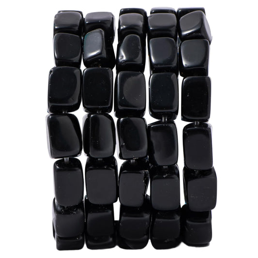 Natural Large Black Onyx Agate Cube Stone Beads 8x11mm 38cm/str Loose Semi Gemstone Stone Square Beads for Making Bracelets Necklace