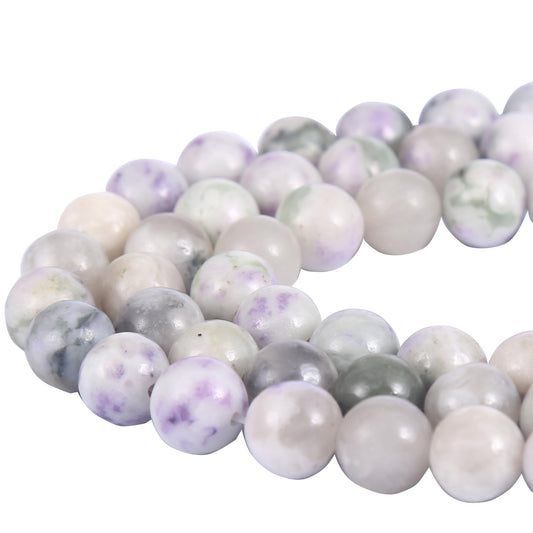 Natural 8mm Auspicious Jade Gemstone Beads Energy Healing Crystal Round Loose Stone Beads for Jewelry Making DIY Bracelets Necklaces