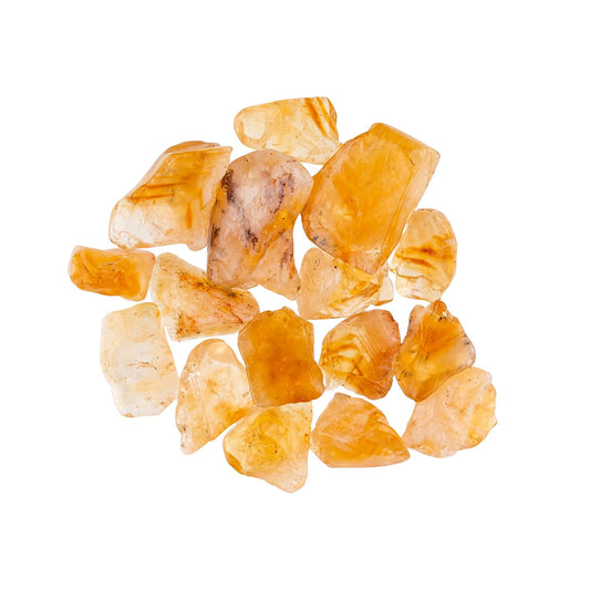 ColouredRocks 50 carats Citrine Crystals, Raw Stones, Rough Gemstones, Jewelry Making Supply, Cabbing, Polishing, Cutting, DIY, Crafts (15-16pcs) (8-12mm)