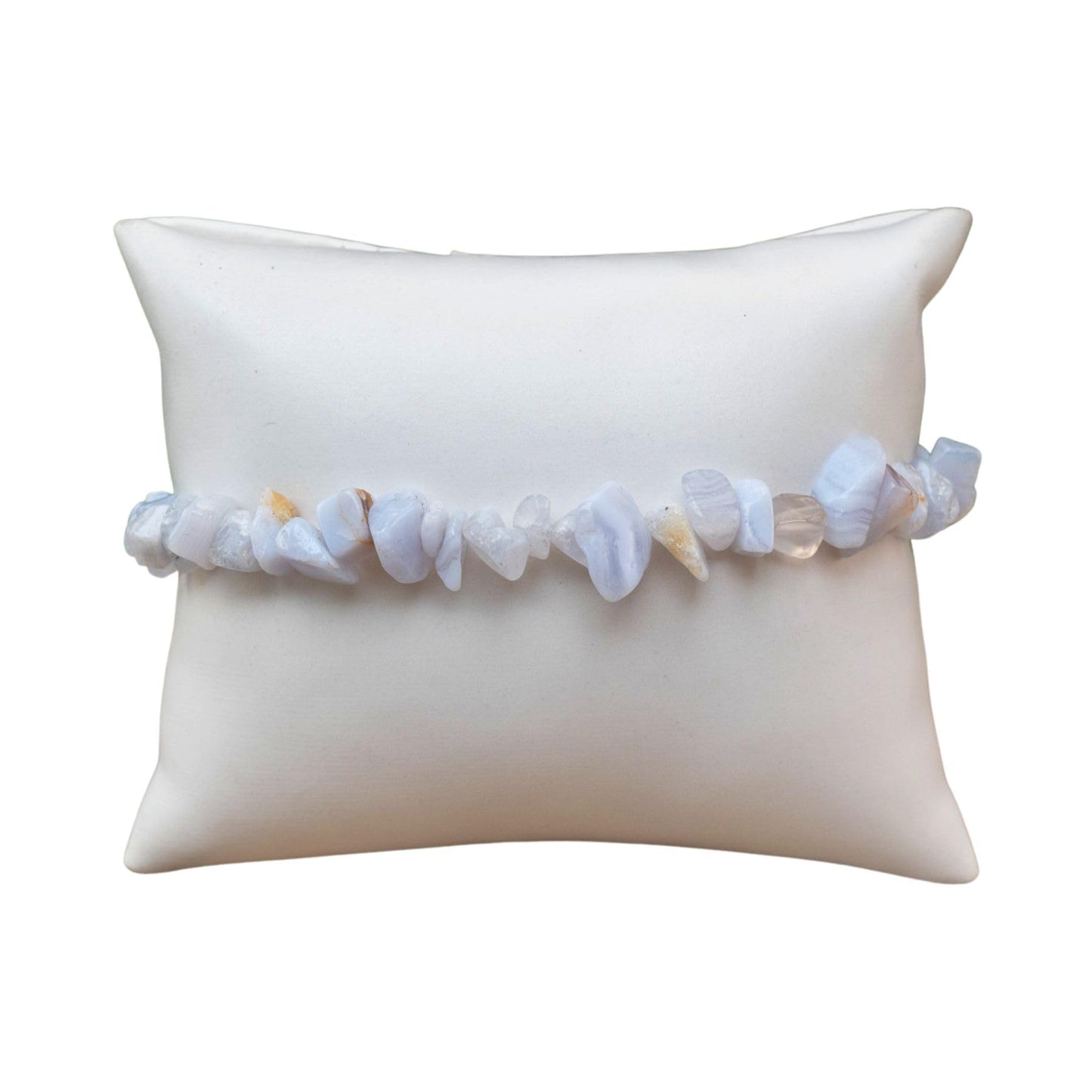 Down To Earth Blue Lace Agate Gemstone Stretch Bracelet Small Crystal Healing Bracelet (Blue Lace Agate)