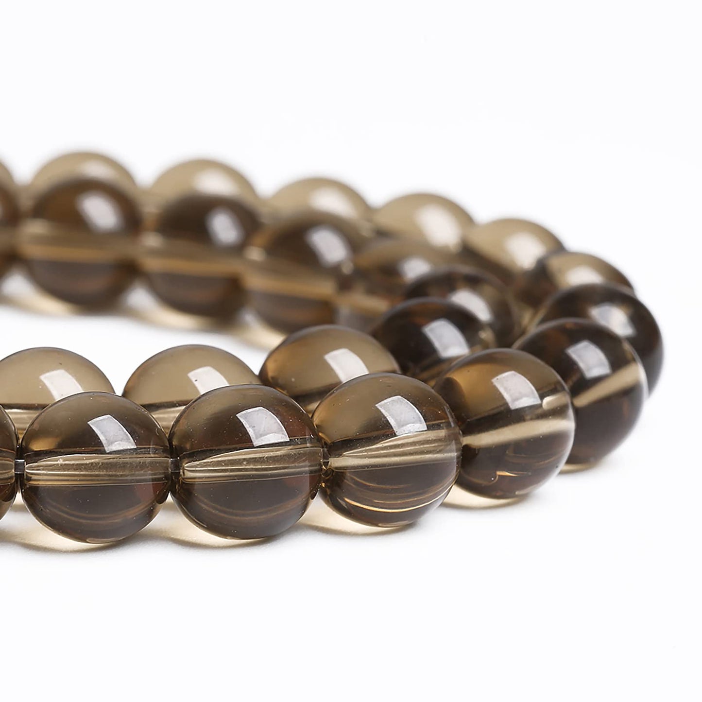 10MM 38PCS Smoky Quartz Glass Crystal Beads for Jewelry Making DIY Bracelet