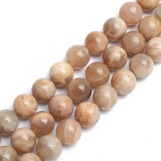 Natural Gemstone Round Loose Beads Sunstone Beads for Jewelry Making 15" 4mm 6mm 8mm 10mm (10mm)