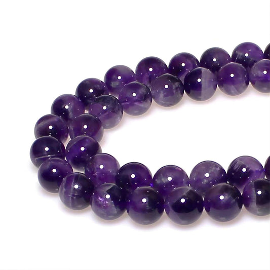 MJDCB Natural Dreamy Amethyst Beads Round Stone Beads DIY Loose Beads for Jewelry Making Beads 15" (6mm)